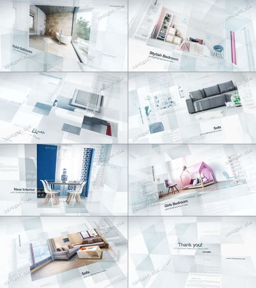 適合室內設計或裝修案例展示的干凈圖文ae模板